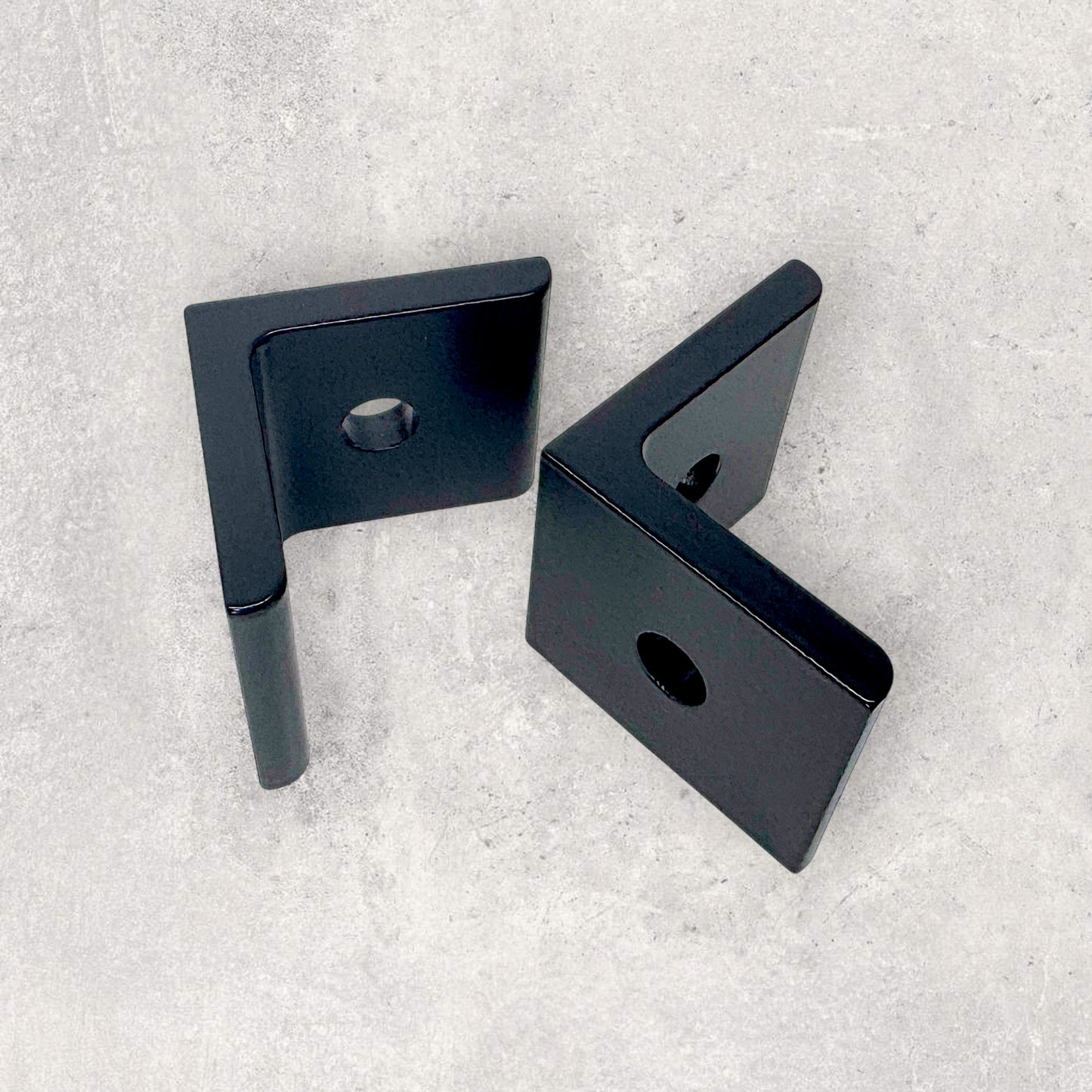 4040 Black Bracket 2 Round Holes (Set of 4)