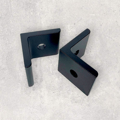 4040 Black Bracket 2 Round Holes (Set of 4)