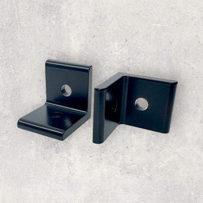 4040 Black Bracket 2 Round Holes (Set of 4)
