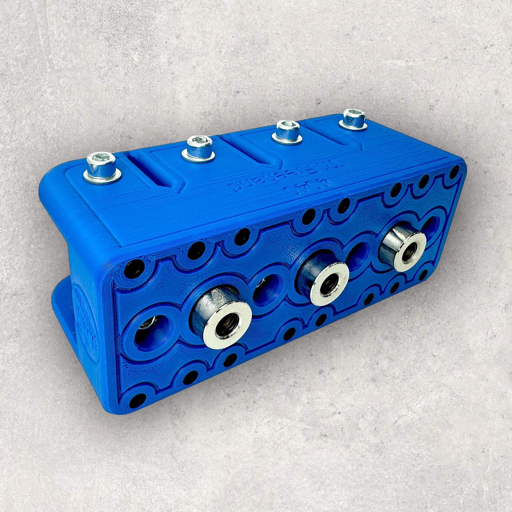 8020, 80/20, 4040, 4040 aluminum, 4040 aluminium, 40 Series, Aluminum Extrusion, Drilling Jig, Precision Drilling, Precision Hand Tool, 4040 Tri Freehand Drilling Jig, Top Right View