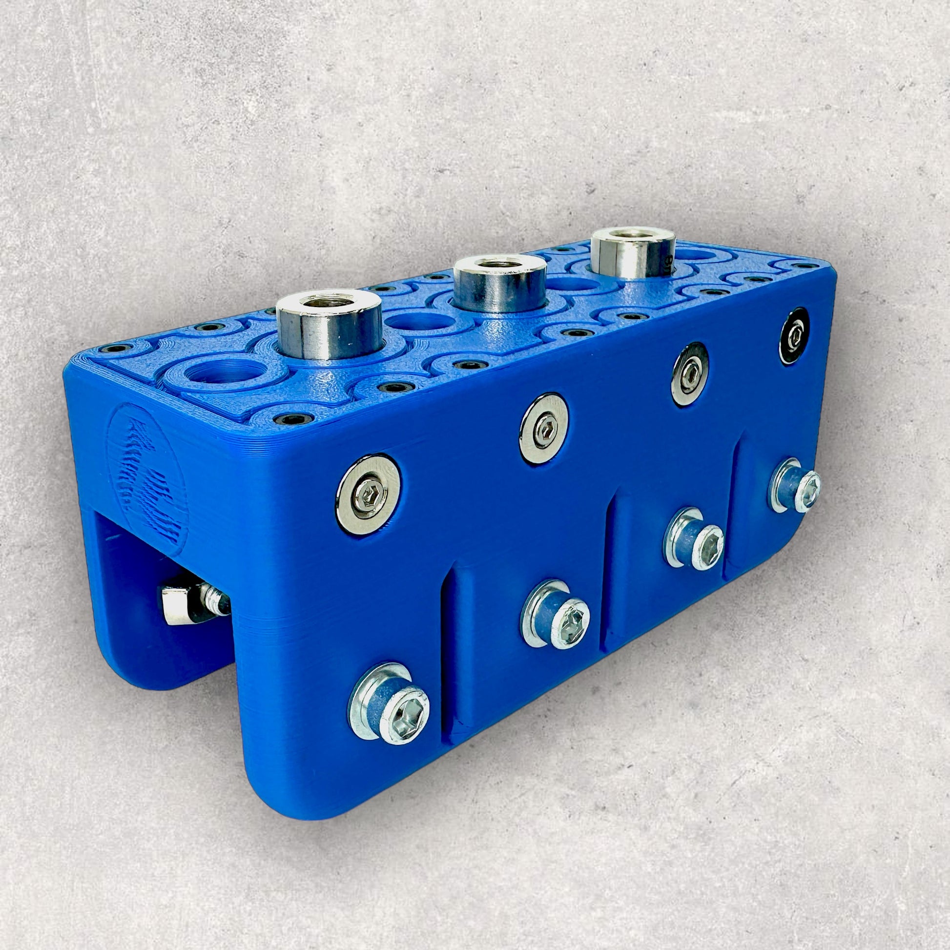 8020, 80/20, 4040, 4040 aluminum, 4040 aluminium, 40 Series, Aluminum Extrusion, Drilling Jig, Precision Drilling, Precision Hand Tool, 4040 Tri Freehand Drilling Jig, Front Left View