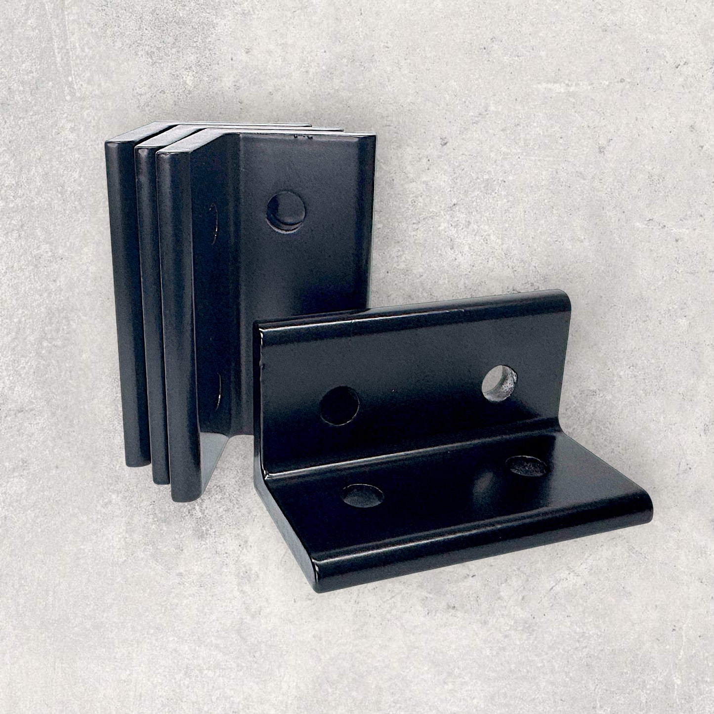 4080 Black Bracket (4 Round Holes)