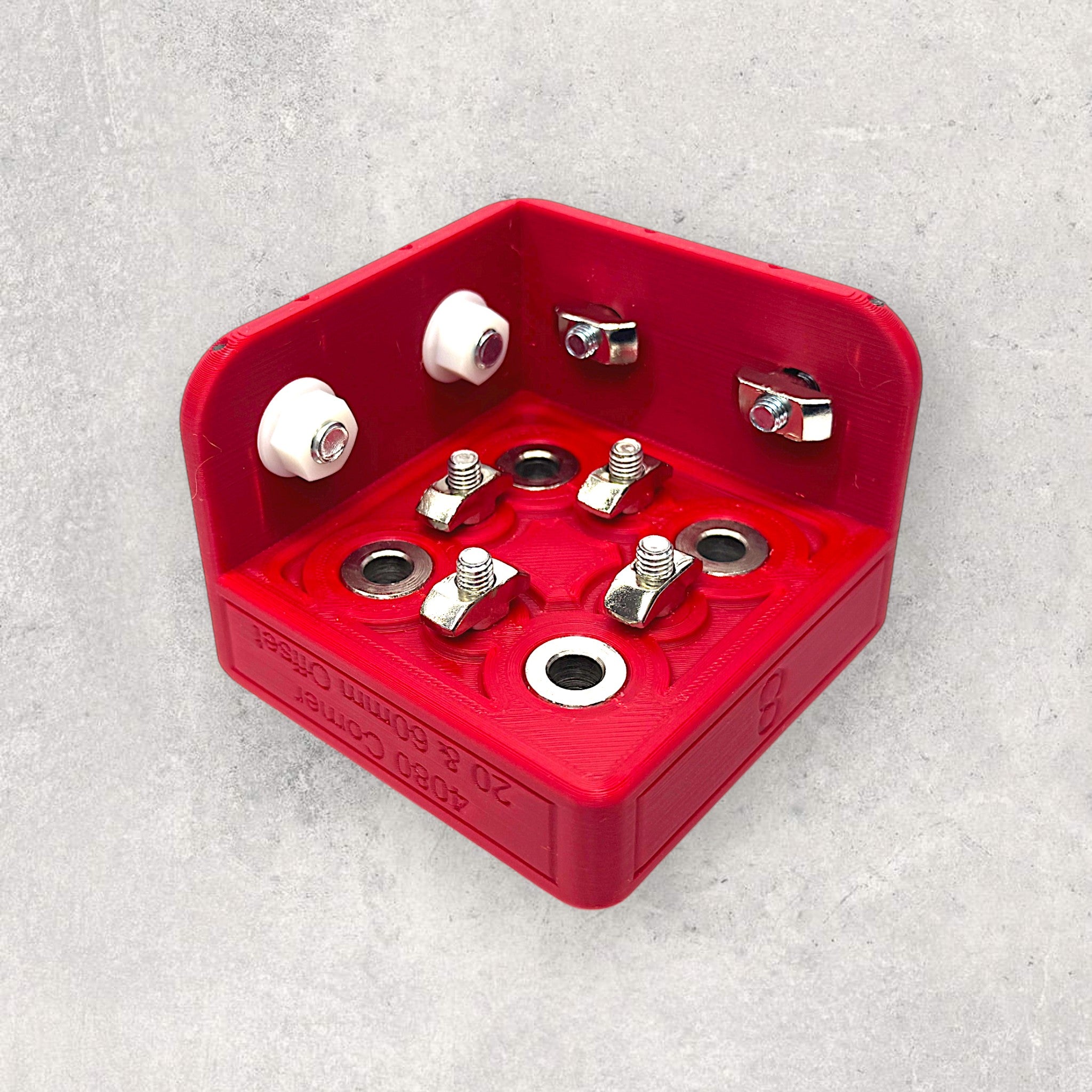 ニート部RED コンプリートセット 4080 Corner 20 & 60mm Offset Drilling Jig – The Aluminum Carpenter
