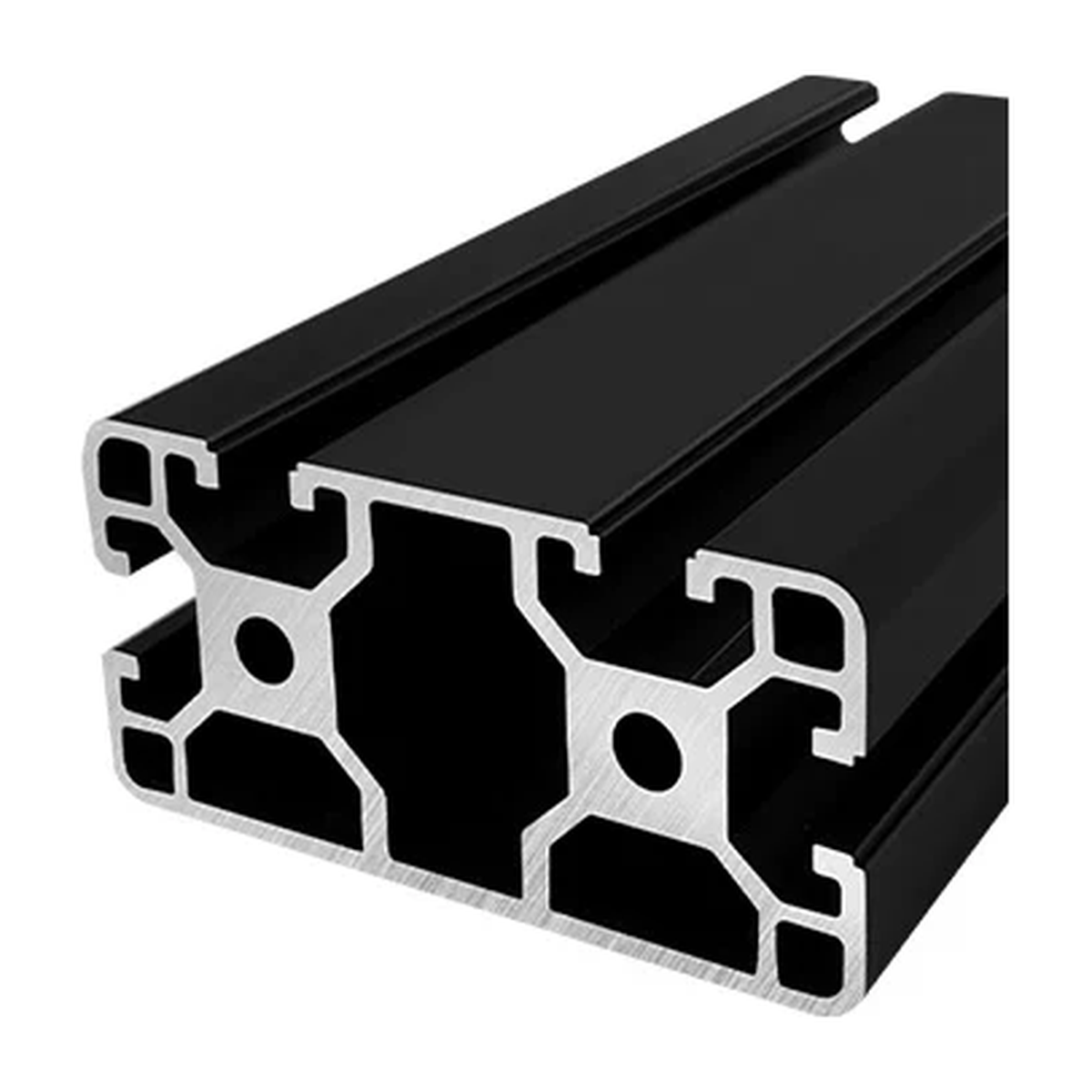 4080N1 aluminum extrusion, black anodised