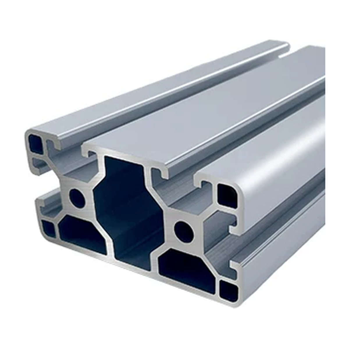 4080N1 aluminum extrusion, silver anodised