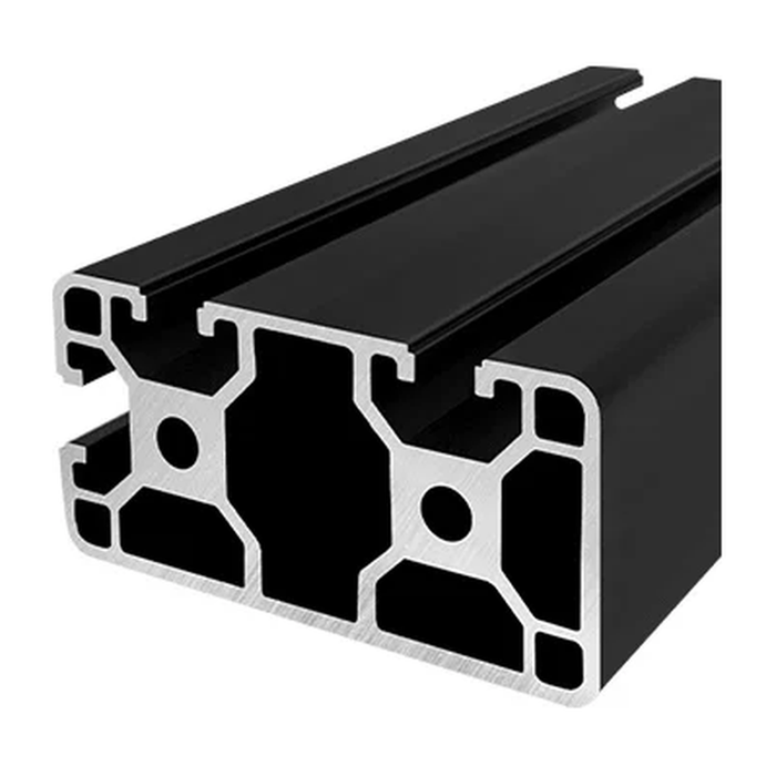 4080N2 aluminum extrusion, black anodised
