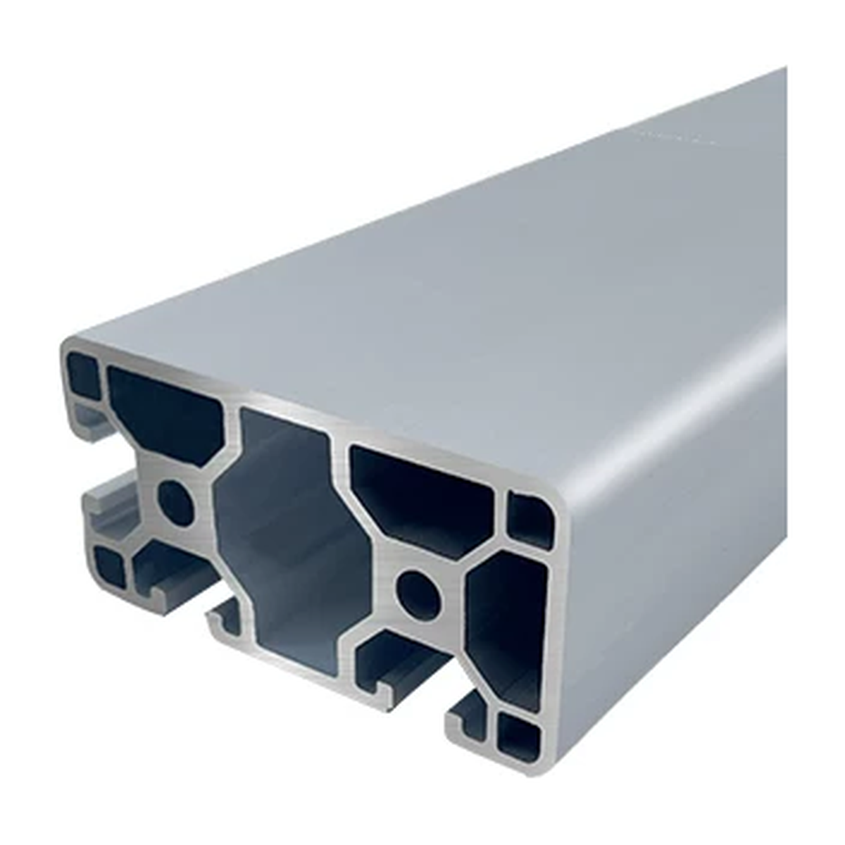 4080N2 aluminum extrusion, silver anodised
