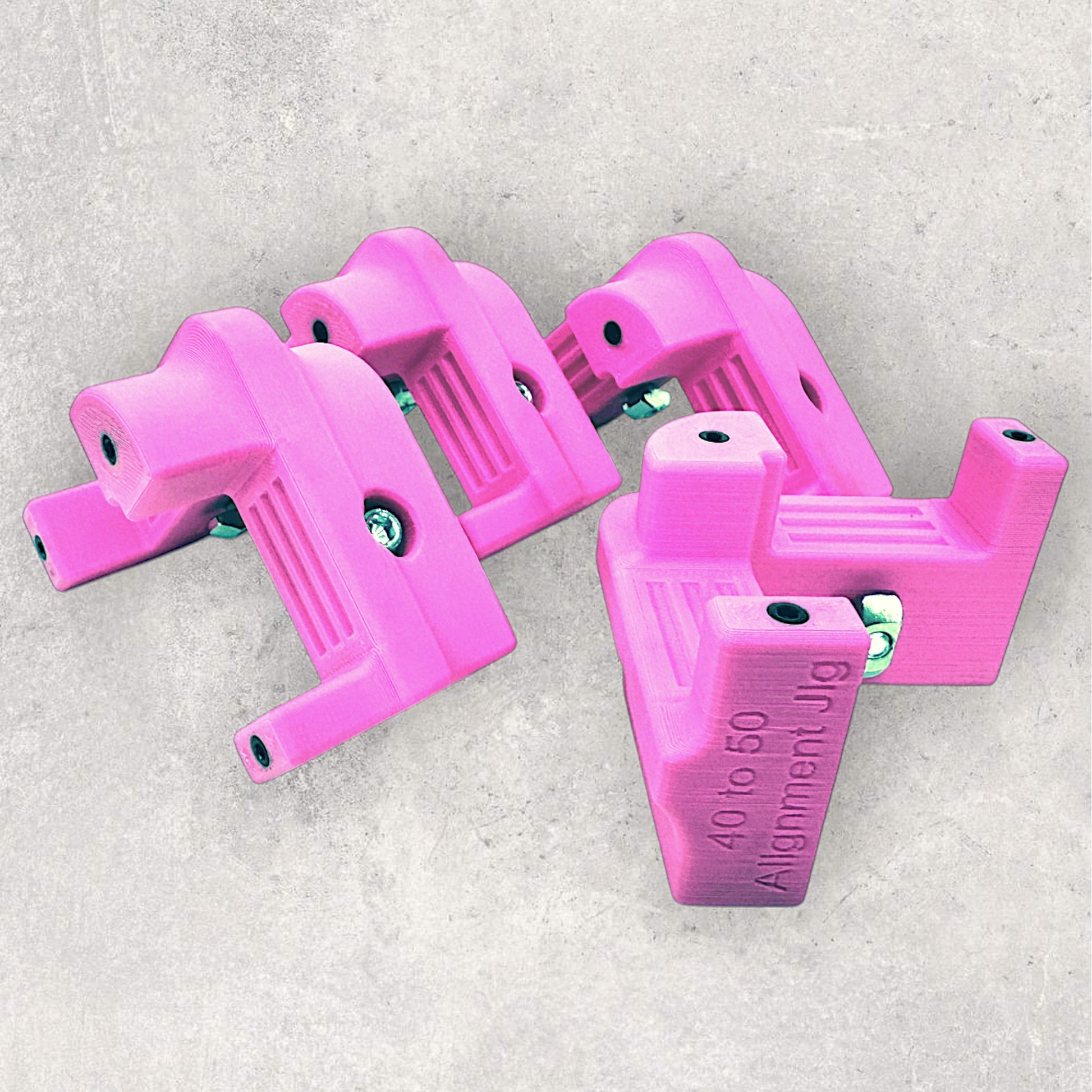 8020, 80/20, 40 to 50, 5050 aluminum, 5050 aluminium, 40 Series, Aluminum Extrusion, Drilling Jig, Precision Drilling, Precision Hand Tool, 40 to 50 Alignment Jig, Bundle 3 View