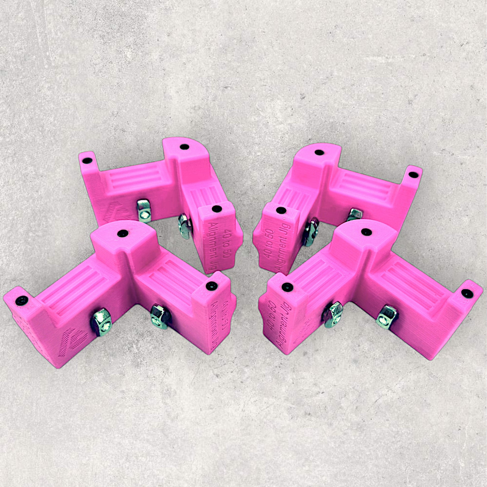 8020, 80/20, 40 to 50, 5050 aluminum, 5050 aluminium, 40 Series, Aluminum Extrusion, Drilling Jig, Precision Drilling, Precision Hand Tool, 40 to 50 Alignment Jig, Bundle 2 View