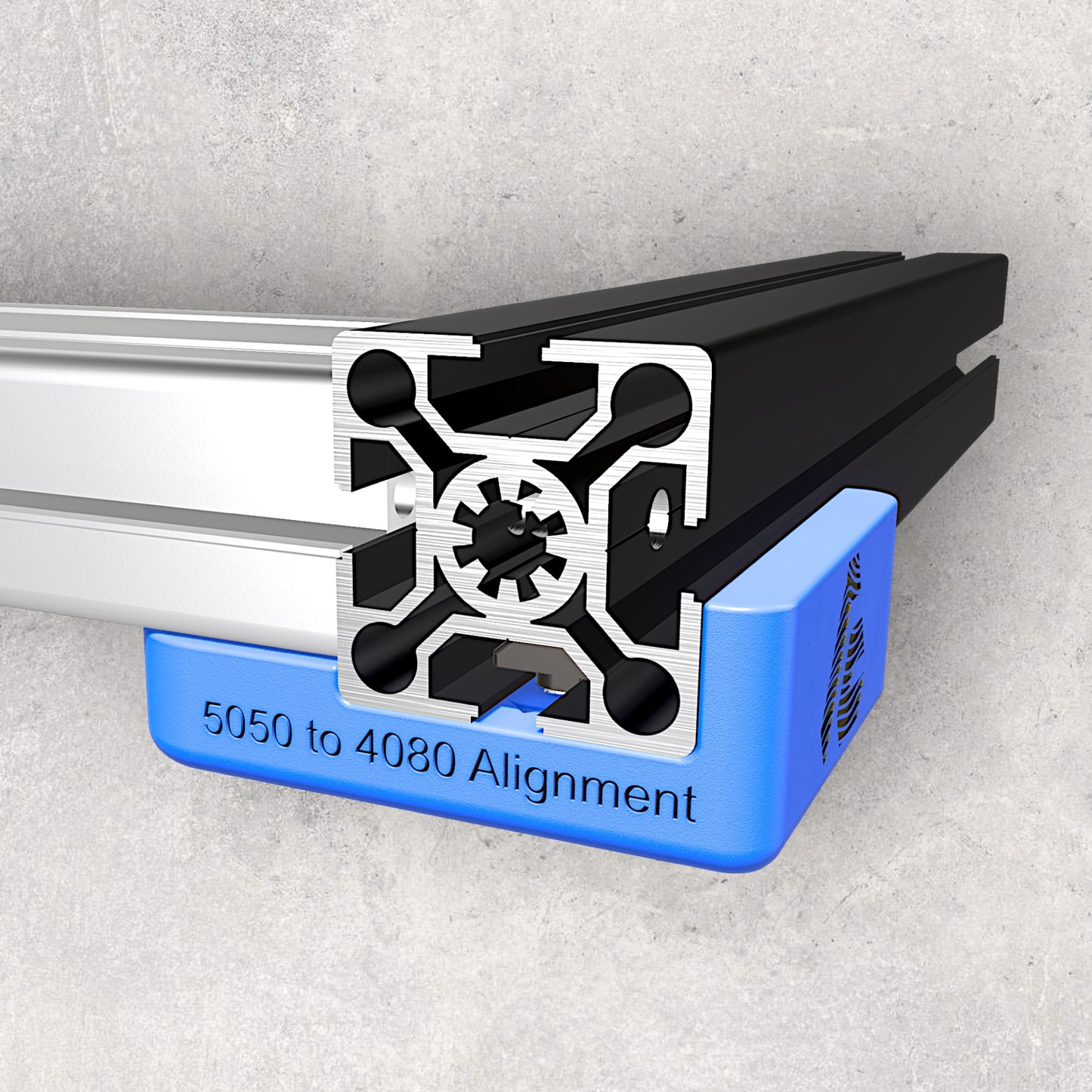 8020, 80/20, 4040, 4040 aluminum, 4040 aluminium, 40 Series, Aluminum Extrusion, Drilling Jig, Precision Drilling, Precision Hand Tool, 4040 Freehand Drilling Jig, 3D View