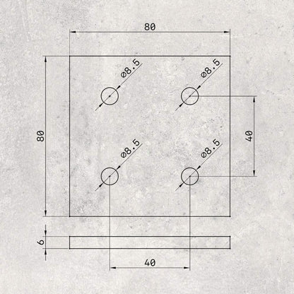 8080 Flush Plate Black