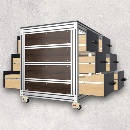 8020, 80/20, 2020, 8020 Design, Aluminum Design, Aluminium Design, Aluminum Extrusion Design, Aluminium Extrusion Design, Aluminum Extrusion, 3d Model, 3 D Model, Digital, Download, Digital Download, Extruded Aluminum, Extruded Aluminium, Aluminum Extrusion Outfeed Table, Aluminium Extrusion Outfeed Table, Outfeed Table, Workshop Outfeed Table, Workbench, Left Opened View