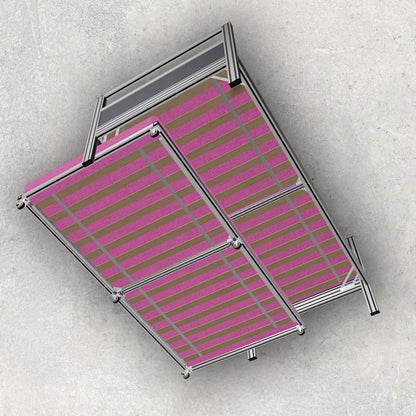 aluminum extrusion double bed, slide out under bed, single size bed, digital download, aluminum extrusion structure, build plan, cad, the aluminum carpenter, 8020, 80/20, bottom view