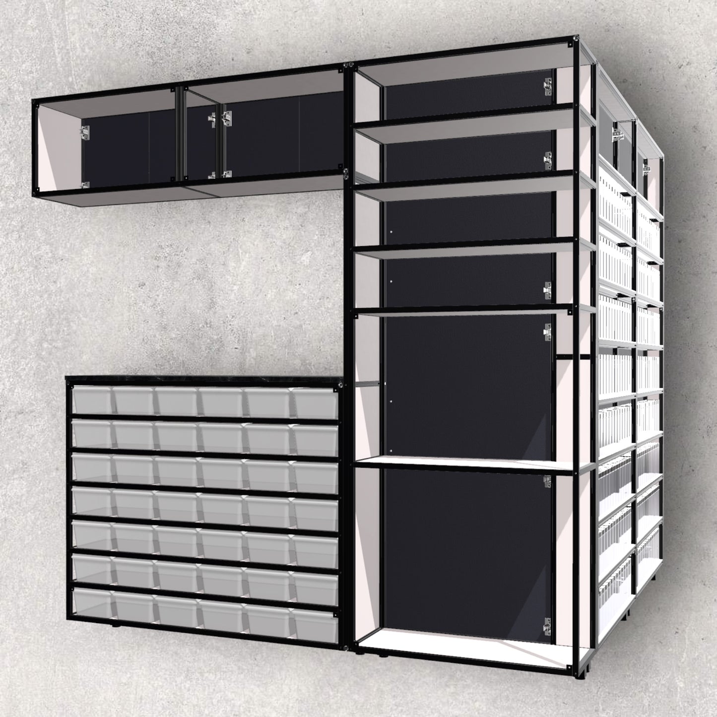 8020, 80/20, 2020, 8020 Design, Aluminum Design, Aluminium Design, Aluminum Extrusion Design, Aluminium Extrusion Design, Aluminum Extrusion, 3d Model, 3 D Model, Digital, Download, Digital Download, Extruded Aluminum, Extruded Aluminium, Domestic Aluminum Structure, Study Room Furniture, Skeleton View