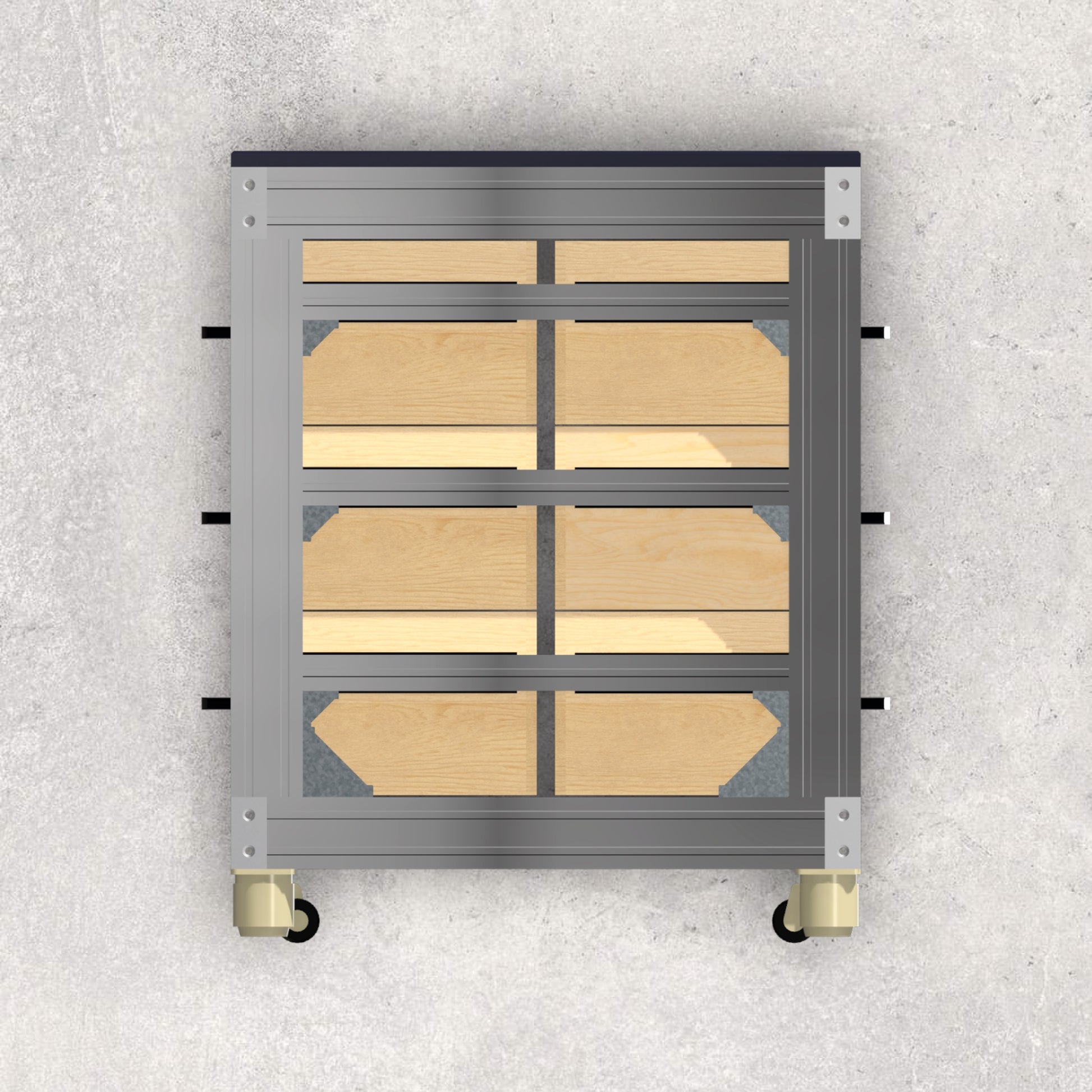 8020, 80/20, 2020, 8020 Design, Aluminum Design, Aluminium Design, Aluminum Extrusion Design, Aluminium Extrusion Design, Aluminum Extrusion, 3d Model, 3 D Model, Digital, Download, Digital Download, Extruded Aluminum, Extruded Aluminium, Aluminum Extrusion Outfeed Table, Aluminium Extrusion Outfeed Table, Outfeed Table, Workshop Outfeed Table, Workbench, Left 2D View