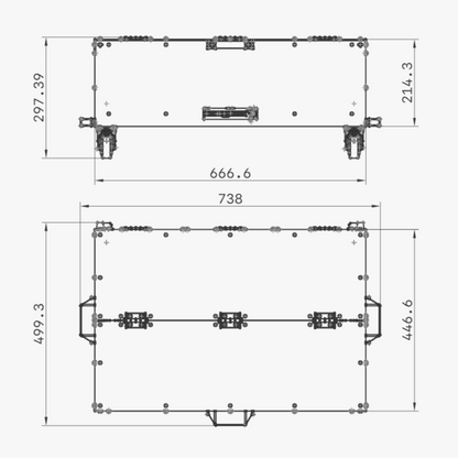 Guitar Pedalboard, Guitar Pedalboard Case, Pedalboard Box, Musicians' Box, Mobile Case, Material Fusion, Flip Lid Case, Magnetic Lid Case, Design, Plans, Build Plans, Aluminum Extrusion Design, CAD, CAD File, Digital Download, Digital, Aluminum Extrusion, Aluminium Extrusion, 8020, 80/20, 2D Diagram