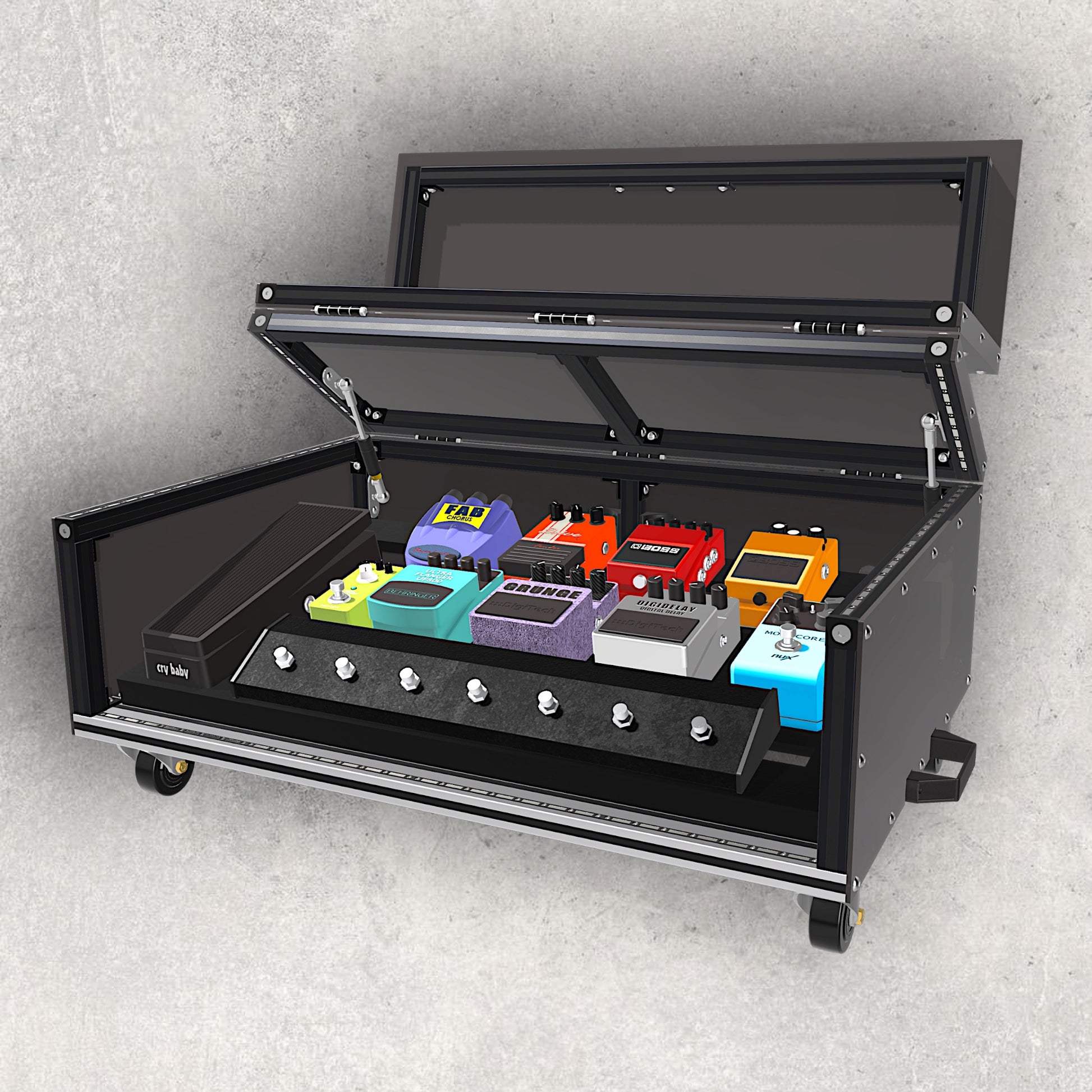 guitar pedal display case Guitar Pedalboard Case (Download) – The Aluminum Carpenter