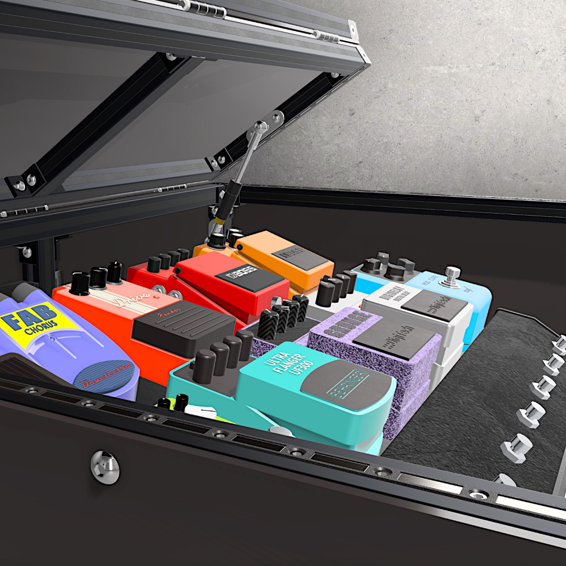 guitar pedal board case Guitar Pedalboard Case (Download) – The Aluminum Carpenter