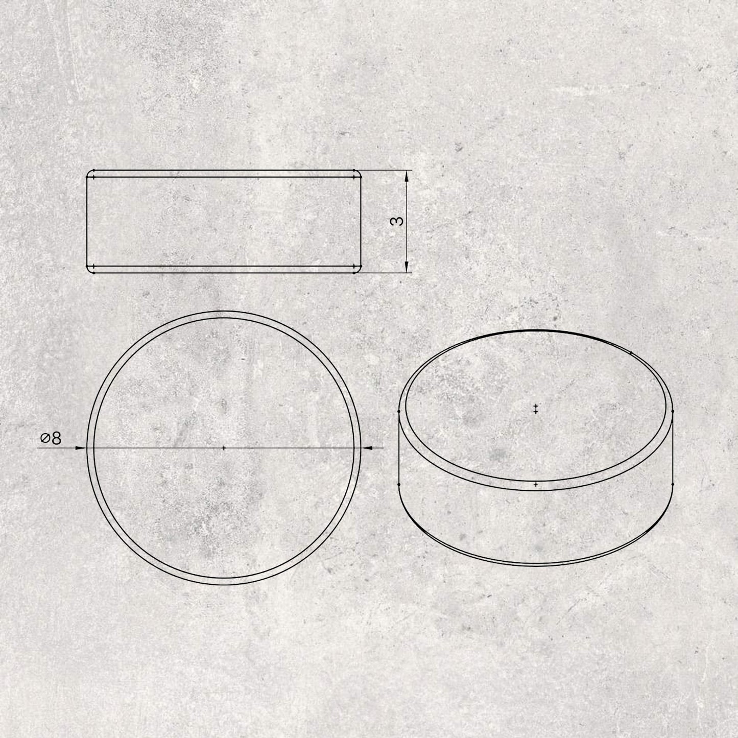 Magnet 8x3mm (Set of 50)