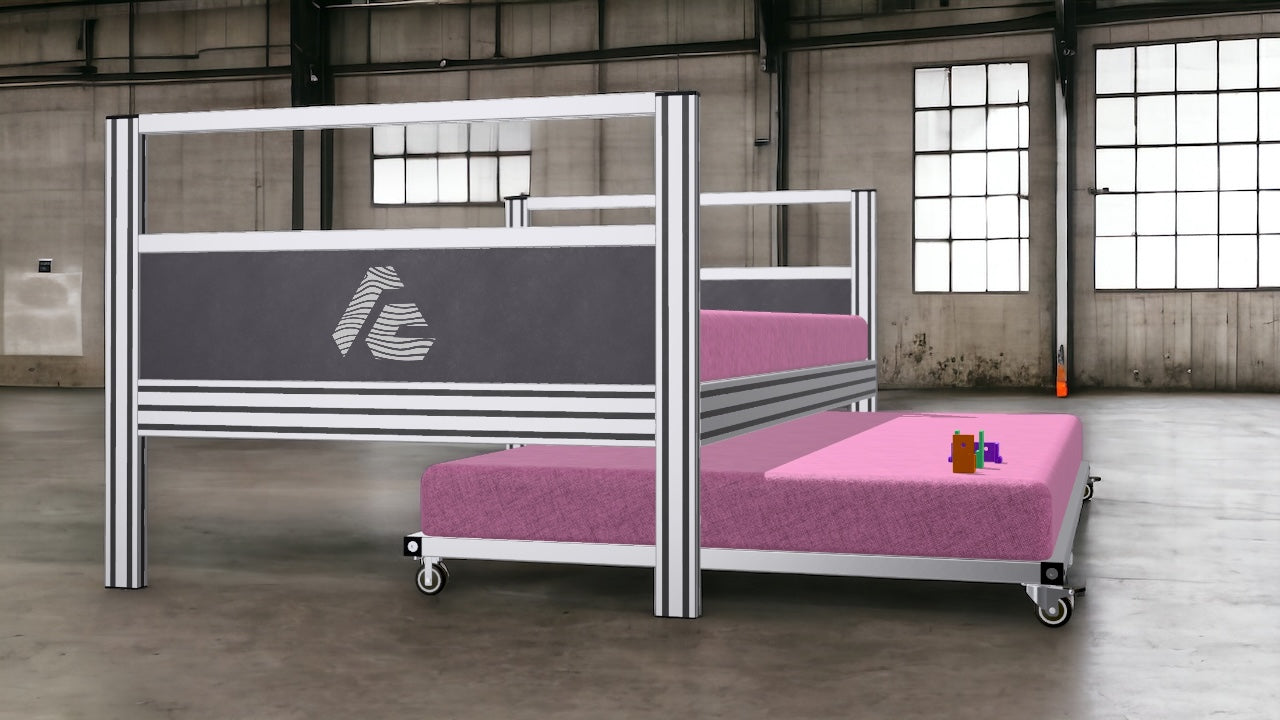 Load video: Aluminum Extrusion Double Bed