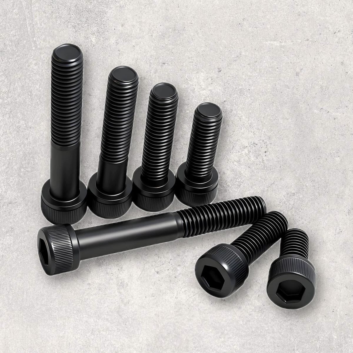 The Aluminum Carpenter, 8020, 80/20, Aluminium extrusion, Aluminum extrusion, Fixtures, Fasteners, Tools, Socket Head Cap Screw, M3, Black, Group Angled View