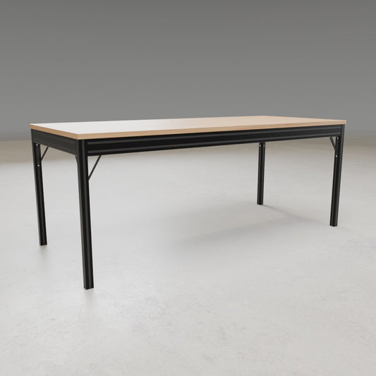 Living Room Table 3D build animation: aluminum extrusion frame, legs, brackets and table top assembling